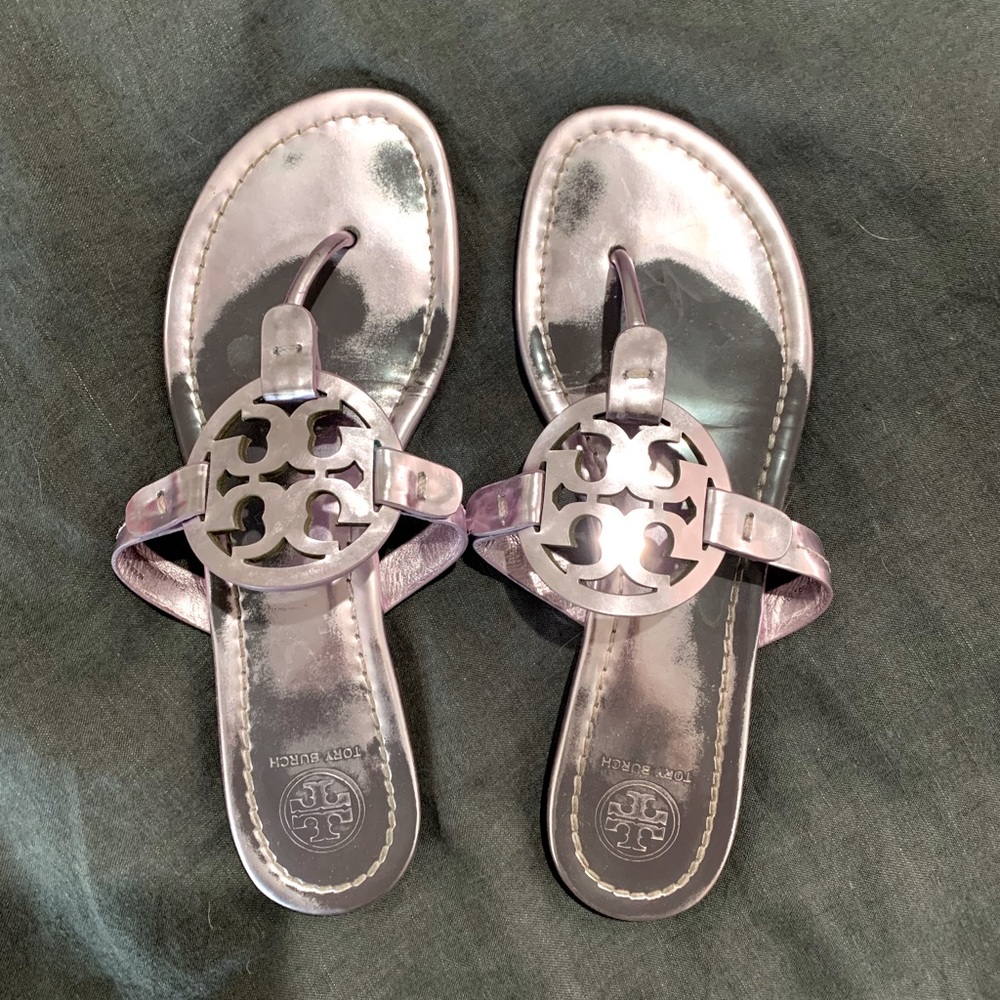 Tory Burch metallic light purple/lavender Millers